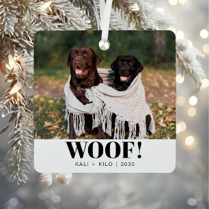 Ornement En Métal Amant chien drôle Noël photo mignon Personnalisé