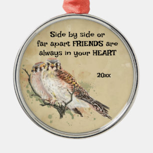 Ornement En Métal Amis toujours dans votre coeur Citation inspirante