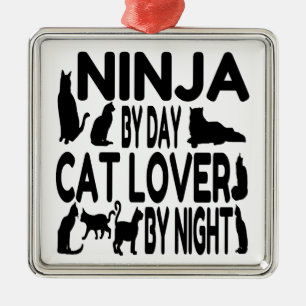 Ornement En Métal Amoureux des chats Ninja