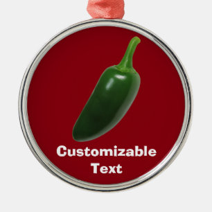 Ornement En Métal Amusement et poivre épicé de Jalapeno