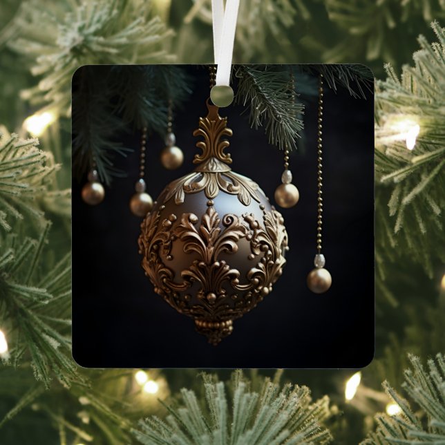 Ornement En Métal Ancien monde de Noël (Insitu)