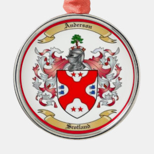 Ornement En Métal Anderson Family Crest*