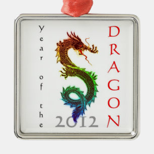 Ornement En Métal Année de l'ornement Dragon 2012
