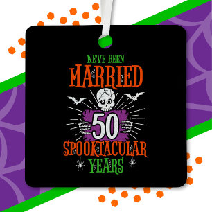 Ornement En Métal Anniversaire du 50e Mariage de Spooktacular d'Hall