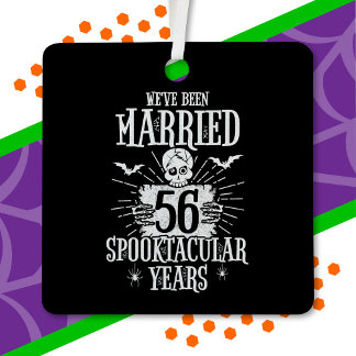 Ornement En Métal Anniversaire du 56e Mariage de Spooktacular d'Hall