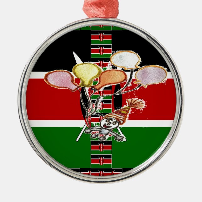 Ornement En Métal anniversaire du Kenya (Devant)