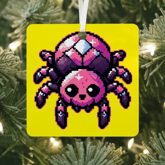 Ornement En Métal Araignée Pixel mignonne (Insitu)