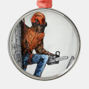 Ornement En Métal Arboriste Tree Surgeon