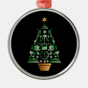 Ornement En Métal Arbre de Noël de l'avocat du procureur