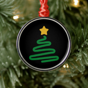 Ornement En Métal Arbre de Noël drôle