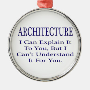 Ornement En Métal Architecte Joke .. Expliquer ne pas comprendre