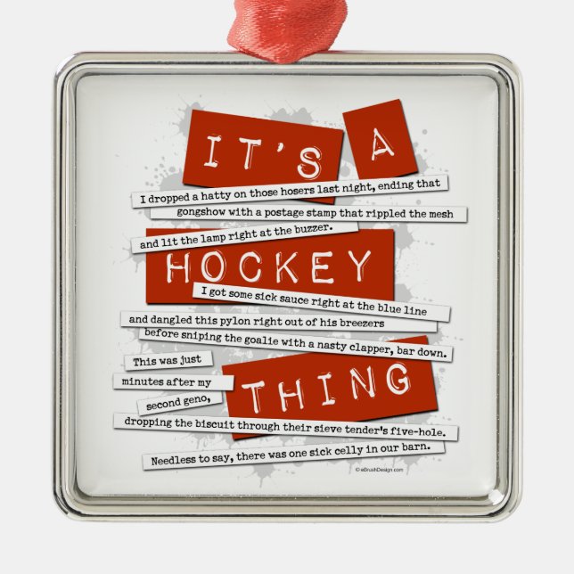Ornement En Métal Argot d'hockey (Devant)