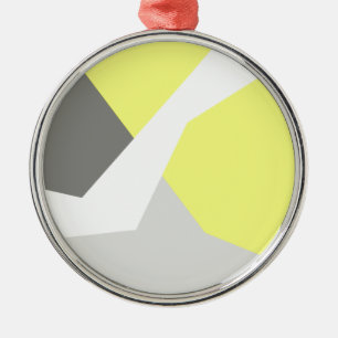 Ornement En Métal Art Abstrait Énergie gris jaune