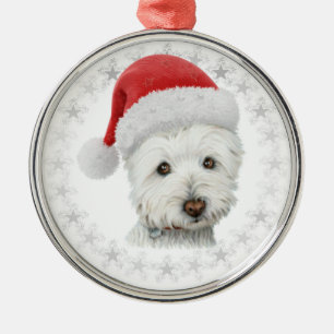 Ornement En Métal Art de chien de Westie de Noël