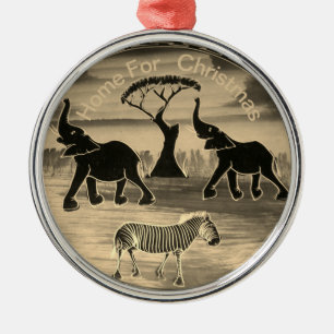 Ornement En Métal Art Eléphant Africain