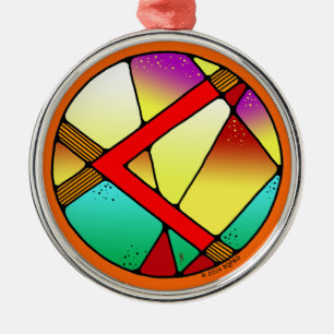 Ornement En Métal Art Nouveau Kenaz Rune de la créativité