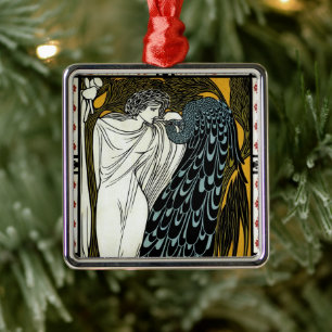 Ornement En Métal Art nouveau vintage, Le Baiser par William Bradley