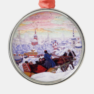 Ornement En Métal Art Russe Custom Cadeaux de Noël