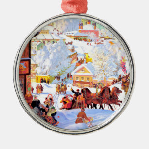 Ornement En Métal Art Russe Custom Cadeaux de Noël