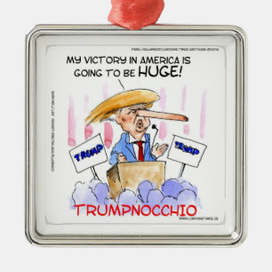 Ornement En Métal Articles drôles de Donald Trump Trumpnocchio