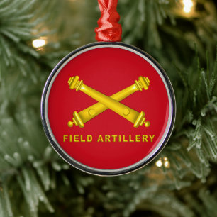 Ornement En Métal ARTILLERIE SUR LE TERRAIN Noël