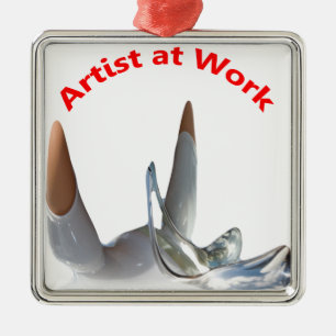Ornement En Métal Artiste au travail