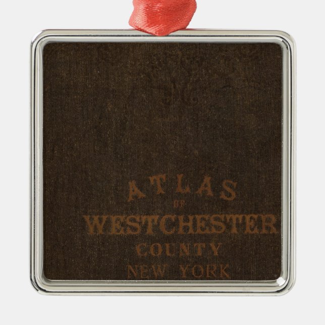 Ornement En Métal Atlas du comté de Westchester, NY (Devant)