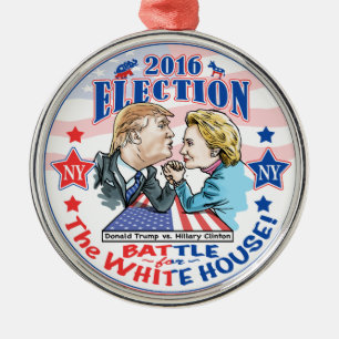 Ornement En Métal Atout contre Hillary 2016