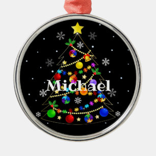 Ornement En Métal Autisme coloré Arbre de Noël