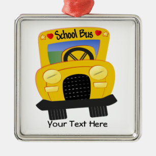 Ornement En Métal Autobus scolaire 2 (personnalisable)