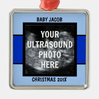 Ornement En Métal Baby Boy Ultrasound Modèle photo