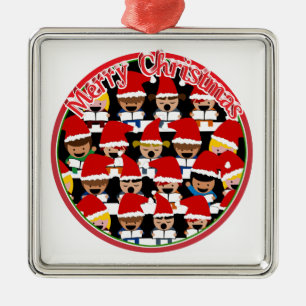 Ornement En Métal Baby Christmas Choir - Merry Christmas