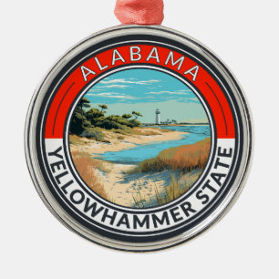 Ornement En Métal Badge d'art de voyage en Alabama