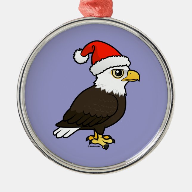 Ornement En Métal Bald Eagle Père Noël (Devant)