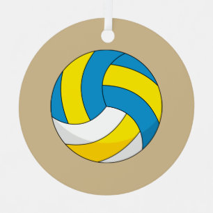 Ornement En Métal Balle de volley-ball en dessin