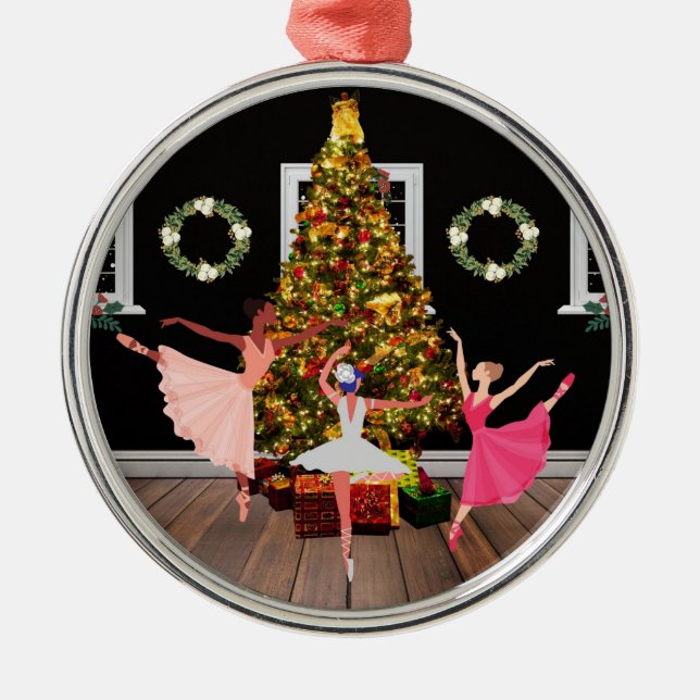 Ornement En Métal Ballerinas de Noël (Devant)