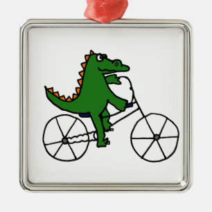 Ornement En Métal Bande dessinée drôle de bicyclette d'équitation