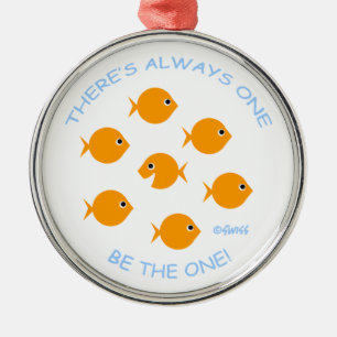 Ornement En Métal Bande dessinée mignonne de poisson rouge de