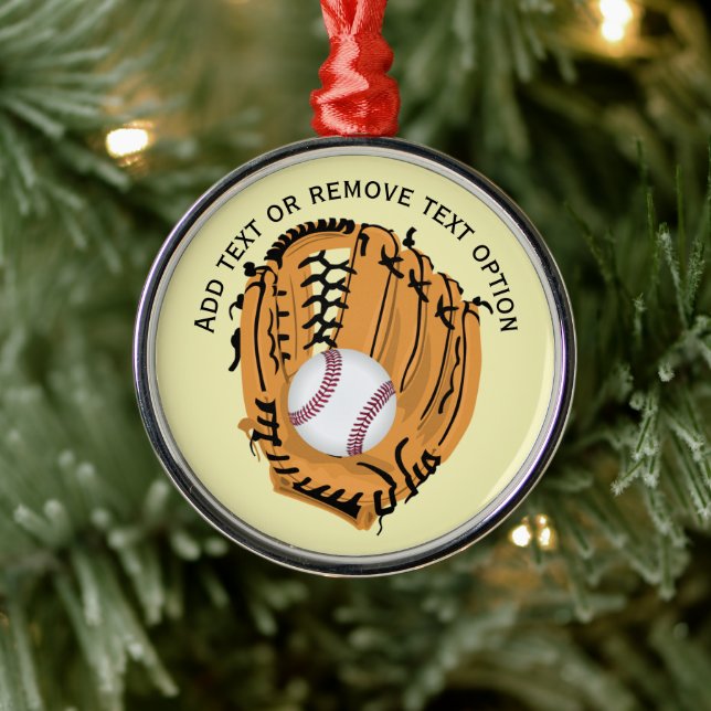 Ornement En Métal Baseball, Gant, Bateaux Noël (Arbre)