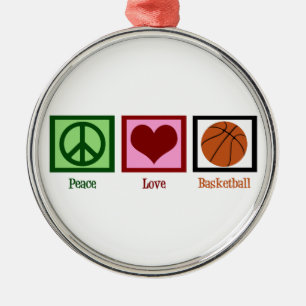 Ornement En Métal Basket-ball d'amour de paix