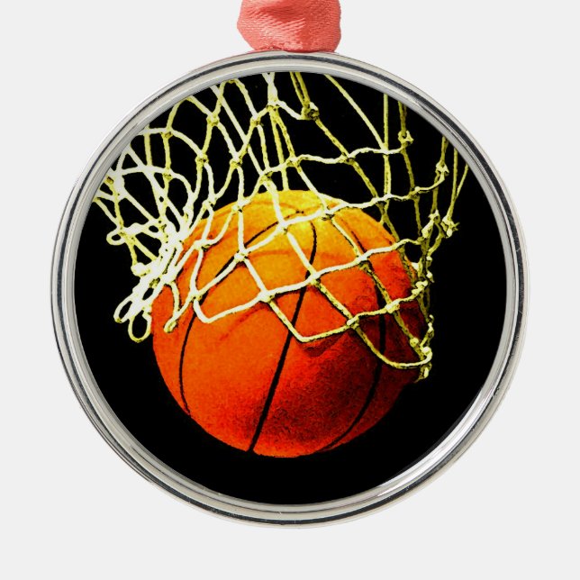 Ornement En Métal Basket-ball I Love (Devant)