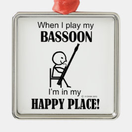 Ornement En Métal Bassoon Happy Place