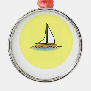 Ornement En Métal bateau d'été navigation sportive pêche sportive ea