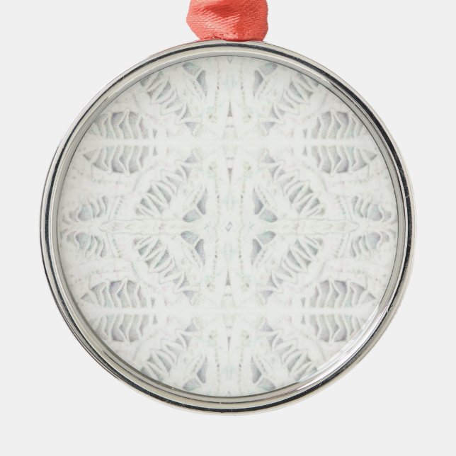 Ornement En Métal BATTENBURG LACE Premium Round Orament (Devant)
