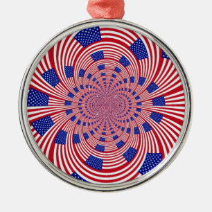 Ornement En Métal Beau drapeau américain Extraordinaire Kaleidoscope