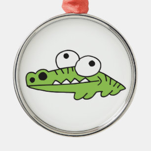 Ornement En Métal bébé alligator