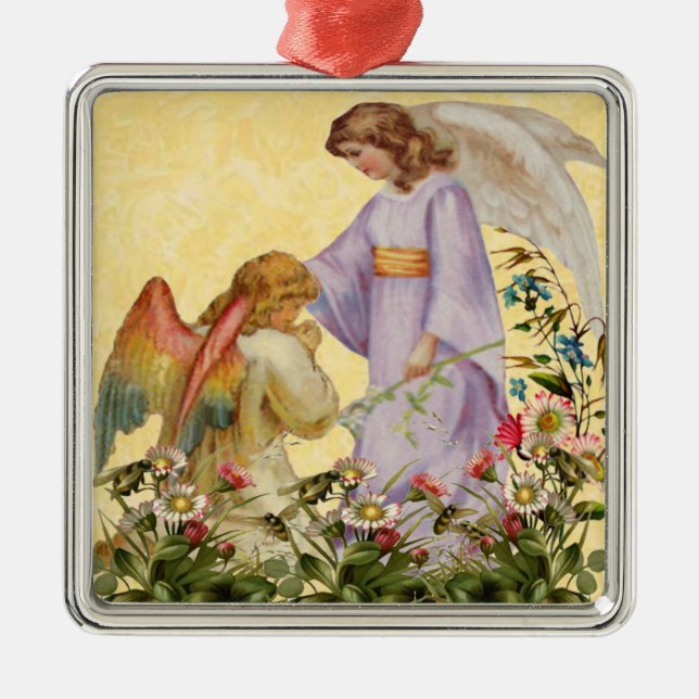 Ornement En Métal Bénédiction de Pâques Ange Ornament (Devant)