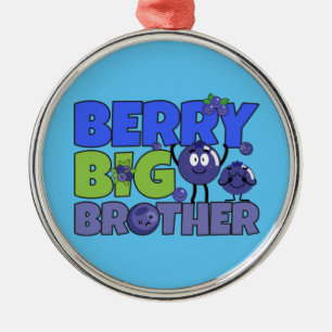 Ornement En Métal Berry Big Brother - Pun à bleuets - frère
