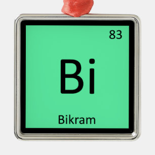 Ornement En Métal Bi - symbole de Tableau périodique de chimie de