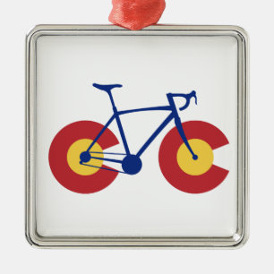Ornement En Métal Bicyclette Drapeau du Colorado